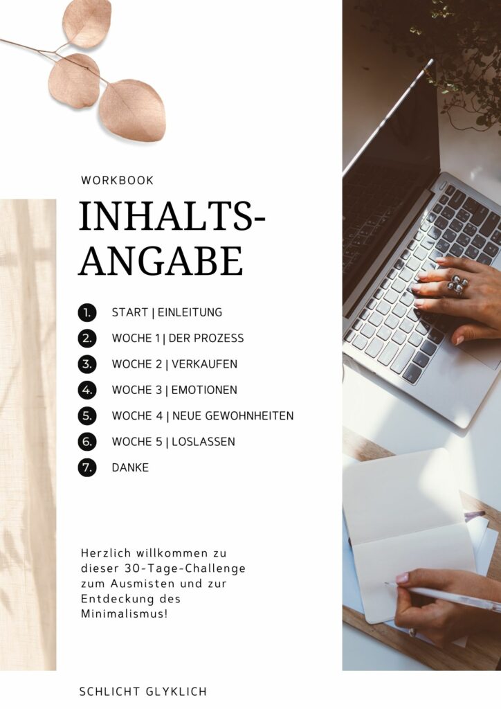 30 Tages Minimalismus Challenge